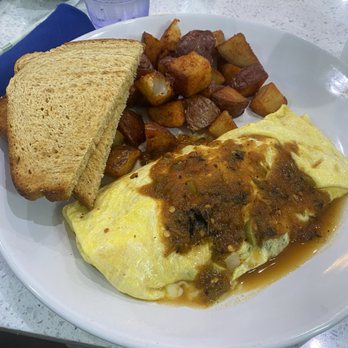 Bruncheon Las Colinas - Spanish Omelette w/ Home Fries and Wheat Toast - Breakfast & Brunch Near Me - Irving, Texas Bruncheon Las Colinas - Spanish Omelette w/ Home Fries and Wheat Toast - Breakfast & Brunch Near Me - Irving, Texas