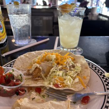 Cool Cat Cafe - I can't eat it all!! Baja fish tacos! Great portions, crunchy and tasty! - American Near Me - Pismo Beach, California Cool Cat Cafe - I can't eat it all!! Baja fish tacos! Great portions, crunchy and tasty! - American Near Me - Pismo Beach, California