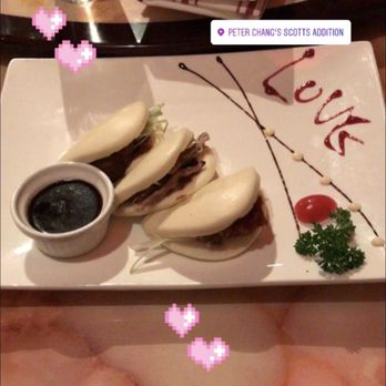 Peter Chang - Duck buns on Valentine's Day. The plate was so cute!! - Szechuan Near Me - Richmond, Virginia Peter Chang - Duck buns on Valentine's Day. The plate was so cute!! - Szechuan Near Me - Richmond, Virginia