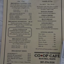 Cafe menu Cafe menu