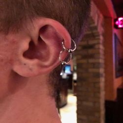 Bright Ideas Tattoo and Body Piercing - Piercings done by our apprentice Connor; sent in by a customer.