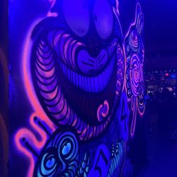 Rabbit Hole - This painting and lights is so cute ....