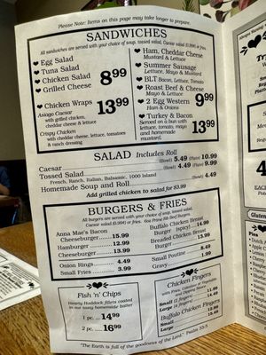Menu photo 4 Anna Mae's Bakery & Restaurant Millbank, ON