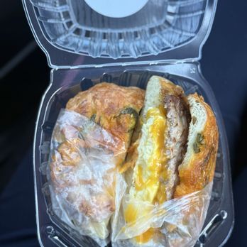 Ali's Bagel & Coffee - sausage, egg, and cheese on a mexican bagel - Coffee & Tea Near Me - Costa Mesa, California