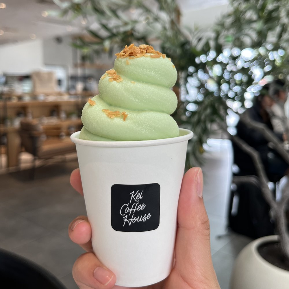 Pandan coconut soft serve Pandan coconut soft serve