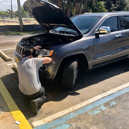 Charlie going the extra mile to help me. This is not part of his job. I just met the guy. He actually clocked out to help me.