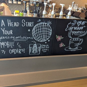 Starbucks - Cute chalk drawings - Coffee & Tea Near Me - Kitchener, Ontario