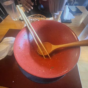 Mensho - Empty bowl after. - Noodles Near Me - Houston, Texas Mensho - Empty bowl after. - Noodles Near Me - Houston, Texas