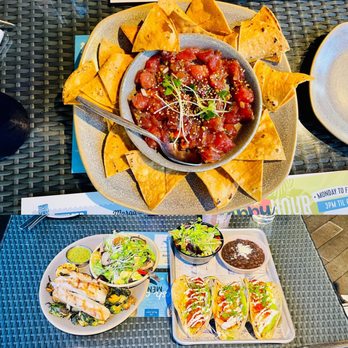 Pacific Catch - Original Ahi Poke, Striped Sea Bass Fresh Catch, Guajillo Shrimp Taco Platter - Seafood Near Me - Mountain View, California