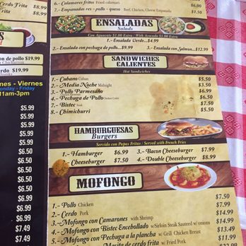 El Rincon Latino - Menus - Latin American Near Me - Tampa, Florida El Rincon Latino - Menus - Latin American Near Me - Tampa, Florida