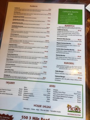 Menu photo 8 Pico's Tacos & Cerveza Racine, WI