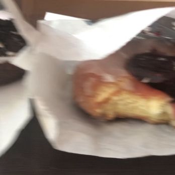 Top Pot Doughnuts - Raspberry bullseye (7.0/10) and Cookies and Creme (6/10) - Bakeries Near Me - Seattle, Washington