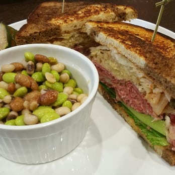Mockingbird Kitchen - Corned Beef Sandwich w/ 3-Bean Salad - New American Near Me - Fayetteville, Arkansas Mockingbird Kitchen - Corned Beef Sandwich w/ 3-Bean Salad - New American Near Me - Fayetteville, Arkansas