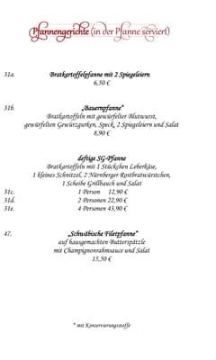 Menu photo 8 SG-Vereinsgaststätte Dietzenbach, HE Menu photo 8 SG-Vereinsgaststätte Dietzenbach, HE