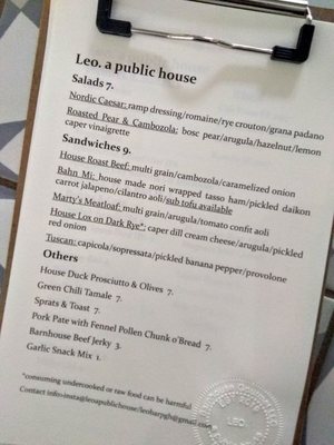 Menu photo 8 Leo. a public house Pittsburgh, PA
