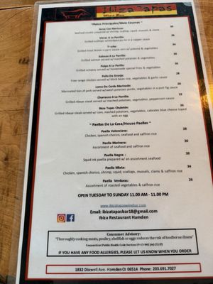 Menu photo 2 Ibiza Restaurant Hamden, CT Menu photo 2 Ibiza Restaurant Hamden, CT