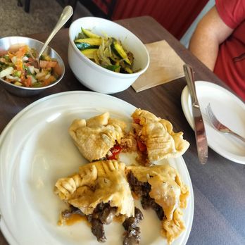 Choripan - Carne asada and pollo empanadas, zucchini and pico de gallo - Argentine Near Me - Dublin, Ohio Choripan - Carne asada and pollo empanadas, zucchini and pico de gallo - Argentine Near Me - Dublin, Ohio
