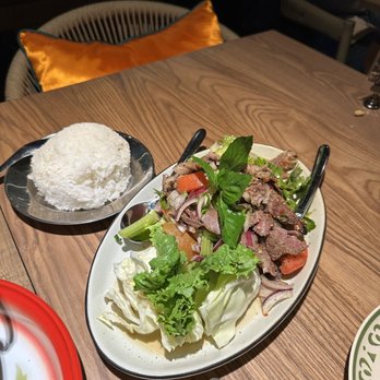 Isarn Thai Soul Kitchen - Thai Grilled Beef Salad - MUST GET $18 - Thai Near Me - Seattle, Washington