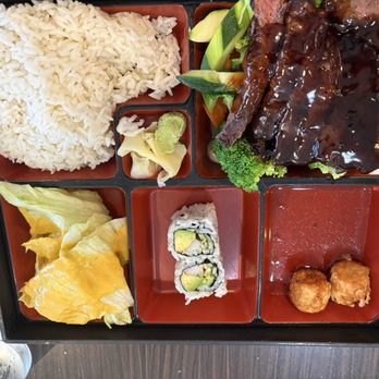 Ginjo Restaurant - Beef teriyaki bento box - Japanese Near Me - Walpole, Massachusetts