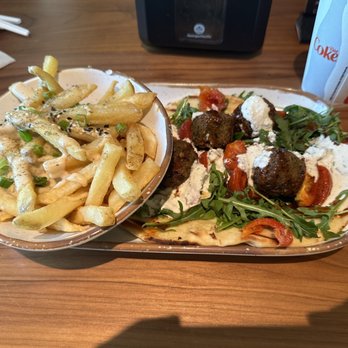 Manna - Falafel handheld with Za'Atar fries - Mediterranean Near Me - Washington, DC, District of Columbia