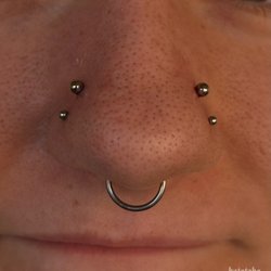 Fierce Body Piercing - Quad symmetrical nostril piercings!! 
