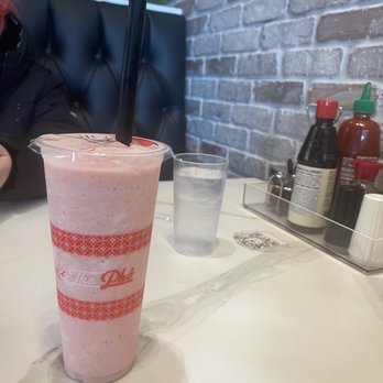 The Pho - Modesto - Strawberry milk!! Yum! - Vietnamese Near Me - Modesto, California