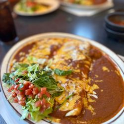 Maria´s Mexican Grill - South Jordan - Small combo. Smothered burrito and enchilada. Fajitas also.