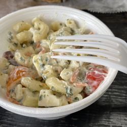 Dave & Phriends Grill - Macaron Salad. (Homemade). Oct, 2023.