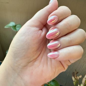 GG Nails spa - Pink ombré and chrome - so pretty!! - Nail Salons Near Me - Elk Grove, California