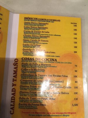 Menu photo 7 La Fragua de Vulcano Madrid, M