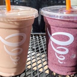 Peanut Butter Mo'od on the left. Acai Super-Antioxidant on the right Peanut Butter Mo'od on the left. Acai Super-Antioxidant on the right