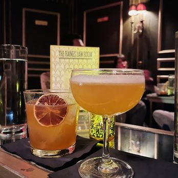 Raines Law Room - Whiskey Business and a gin cocktail (don't know what it is but it's good, not on the menu) - Lounges Near Me - New York, New York Raines Law Room - Whiskey Business and a gin cocktail (don't know what it is but it's good, not on the menu) - Lounges Near Me - New York, New York
