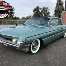 Lost & Found Classic Car - Check out this stunning RARE 1961 Oldsmobile Dynamic 88 2 Door Flat-Top! For sale at LostandFoundClassicCarCo.com