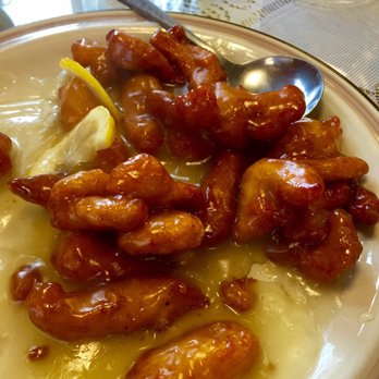 Boba World - Lemon chicken- we couldn't wait to dig in so here's what it looks like mid-feast - Shanghainese Near Me - Woods Cross, Utah