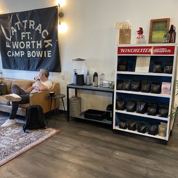 Flat Track Coffee - Inside, bagged coffee available - Coffee Roasteries Near Me - Fort Worth, Texas