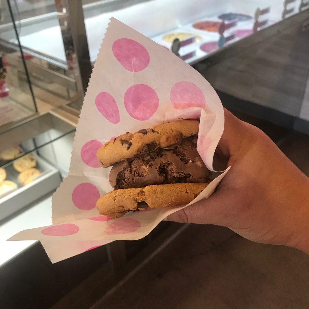Baskin Robbins - Rocky road on chocolate chunk cookie sandwich - Ice Cream & Frozen Yogurt Near Me - Los Angeles, California Baskin Robbins - Rocky road on chocolate chunk cookie sandwich - Ice Cream & Frozen Yogurt Near Me - Los Angeles, California