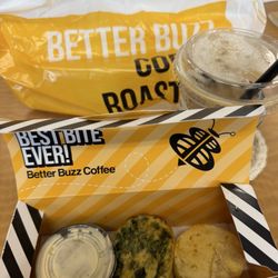 Better Buzz Coffee Pacific Beach West - Veggie Egg Bites & iced PSL