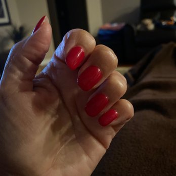 Best Nails - Acrylic fill with red polish - Nail Salons Near Me - Venice, Florida Best Nails - Acrylic fill with red polish - Nail Salons Near Me - Venice, Florida