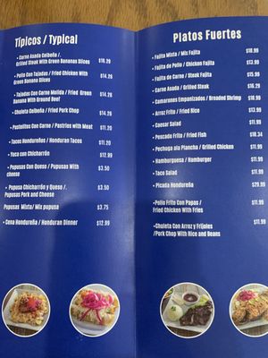 Menu photo 2 Sabor Autentico Hondureño Tamarac , FL Menu photo 2 Sabor Autentico Hondureño Tamarac , FL