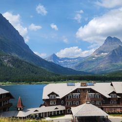 Many Glacier Hotel - The great view. The only great thing this hotel has to offer.