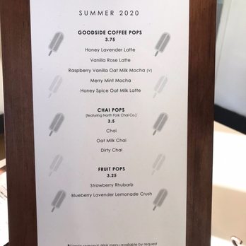 Goodside Coffee - Summer 2020 Menu - Coffee & Tea Near Me - Sacramento, California Goodside Coffee - Summer 2020 Menu - Coffee & Tea Near Me - Sacramento, California