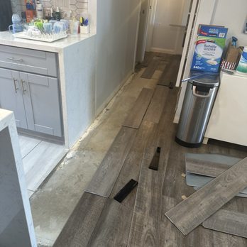 OSO Floors - This was the before picture of the floor repairs needing to be done - Flooring Near Me - San Diego, California