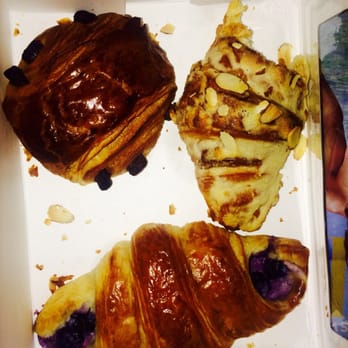 Baguette Magic - Top left - chocolate croissant, Top right - almond croissant (I took a bite, I couldn't resist), bottom - berry croissant - Bakeries Near Me - Charleston, South Carolina Baguette Magic - Top left - chocolate croissant, Top right - almond croissant (I took a bite, I couldn't resist), bottom - berry croissant - Bakeries Near Me - Charleston, South Carolina