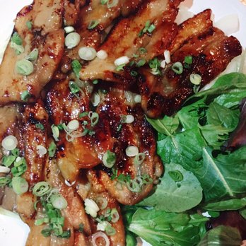 Poetree Cafe - Teriyaki Marinated Pork Belly - Korean Near Me - Suwanee, Georgia Poetree Cafe - Teriyaki Marinated Pork Belly - Korean Near Me - Suwanee, Georgia