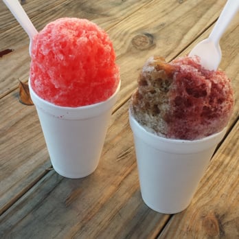 Pelican's Snoballs - Cream soda on the left, black cherry and cola on the right. - Shaved Ice Near Me - Wilmington, North Carolina Pelican's Snoballs - Cream soda on the left, black cherry and cola on the right. - Shaved Ice Near Me - Wilmington, North Carolina