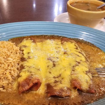 Las Cascadas - Cheese enchiladas and charro beans - Mexican Near Me - Spring, Texas