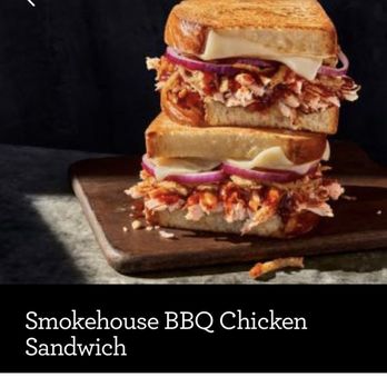 Panera Bread - Smokehouse BBQ Chicken Sandwich... at least what it was supposed to be. Look at that beauty!!! - Sandwiches Near Me - Summerville, South Carolina Panera Bread - Smokehouse BBQ Chicken Sandwich... at least what it was supposed to be. Look at that beauty!!! - Sandwiches Near Me - Summerville, South Carolina