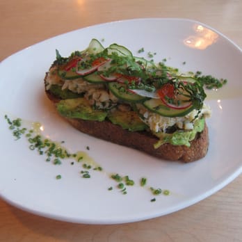 Ox - Bruschetta of Dungeness Crab, Avocado, Radish, Cucumber, Shiso - Argentine Near Me - Portland, Oregon Ox - Bruschetta of Dungeness Crab, Avocado, Radish, Cucumber, Shiso - Argentine Near Me - Portland, Oregon