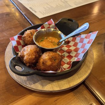 The Eagle Charlotte - Hush puppies - amazing (the sauce, yum!!) - Southern Near Me - Charlotte, North Carolina The Eagle Charlotte - Hush puppies - amazing (the sauce, yum!!) - Southern Near Me - Charlotte, North Carolina