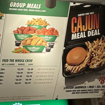 Wingstop - Menu as of September 2023 - Chicken Wings Near Me - College Station, Texas